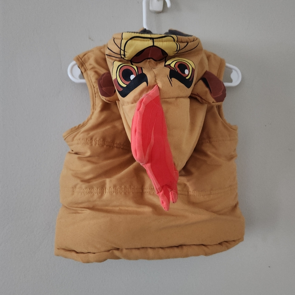 Disney Lion King Puffer Vest Zip Up Hooded 2T Boys